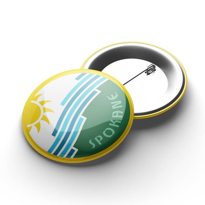 Spokane-Flaggenknopf für den Großhandel von Landers Design