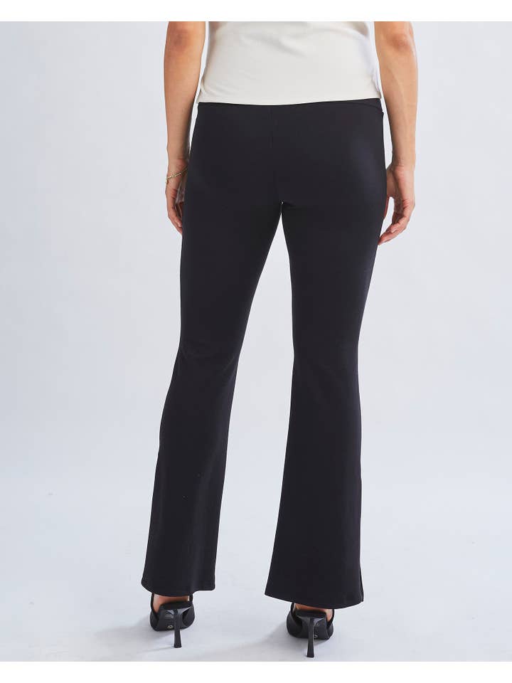 Angel Maternity – wholesale Byxor/Leggings - Mamma – Danna Mammabyxor Svarta Med Utsvängda Ben