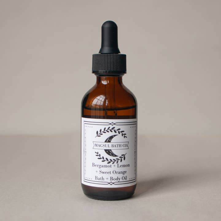 Óleo de Banho e Corpo de Bergamota, Limão e Laranja Doce por atacado de Magsul Bath Co.