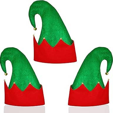 Elf Hats 3-Pack - Felt Christmas Costume for Kids & Adults for wholesale by 4E's Novelty