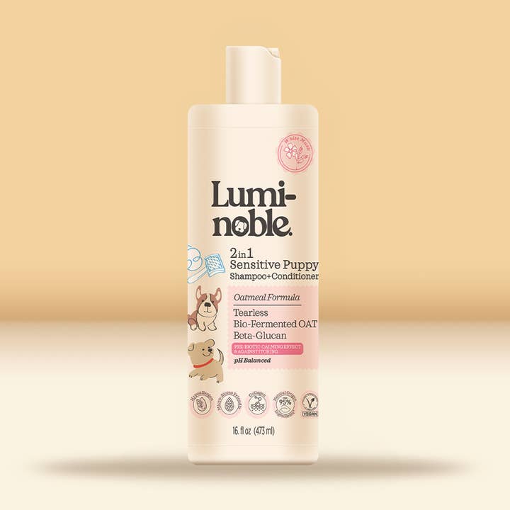 Shampooing et après-shampooing 2-en-1 pour chiots – Avoine, Hypoallergénique, 473 ml pour la vente par Lumi-noble