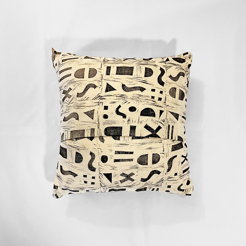 Ginger & Lime Print Shop - Wholesale Throw/Decorative Pillow - Natural Geo Block Envelope Pillow Cover with Insert3