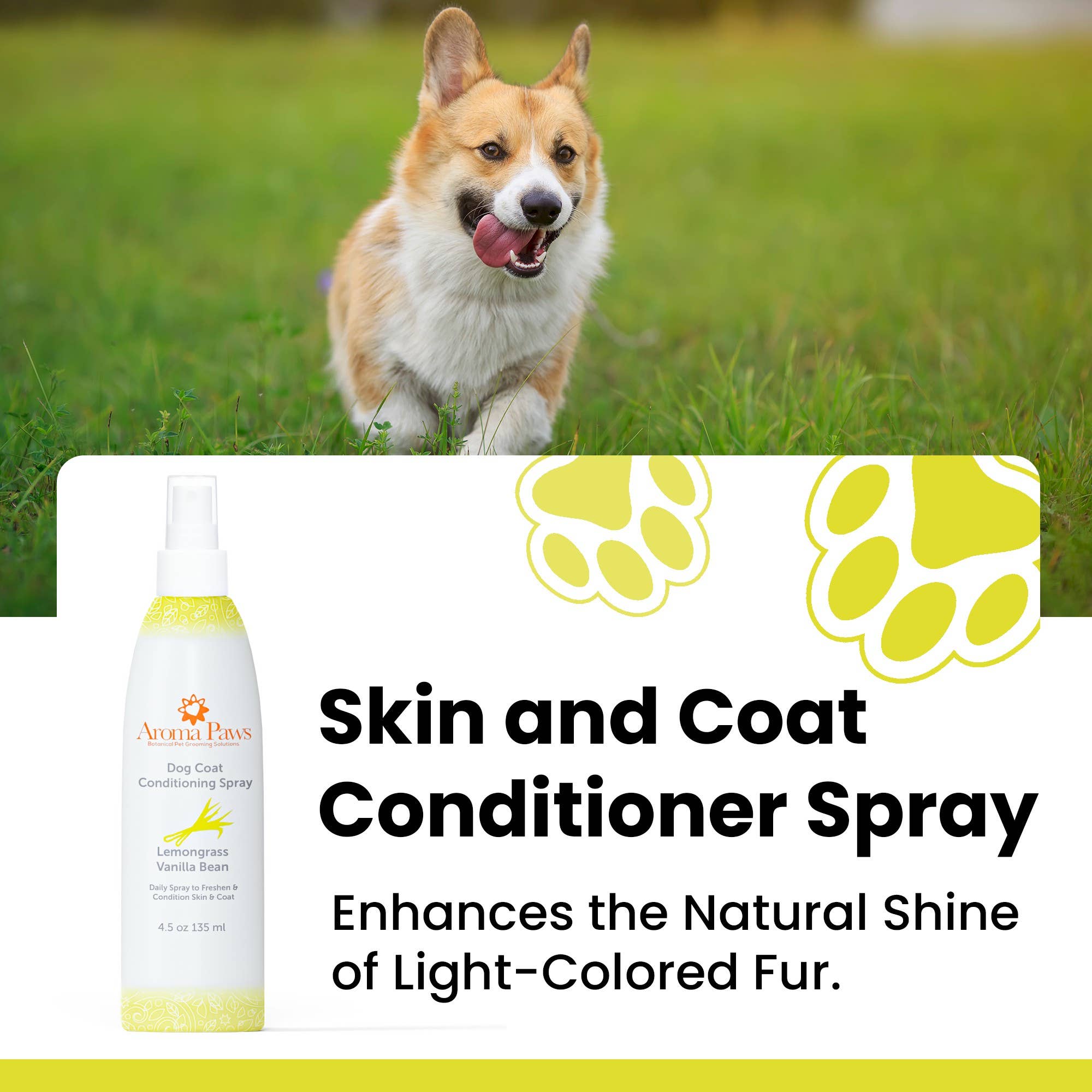 Aroma Paws - Wholesale Pet Spray - Dog - 4.5 Oz. Dog Coat Spray Lemongrass Vanilla Bean8