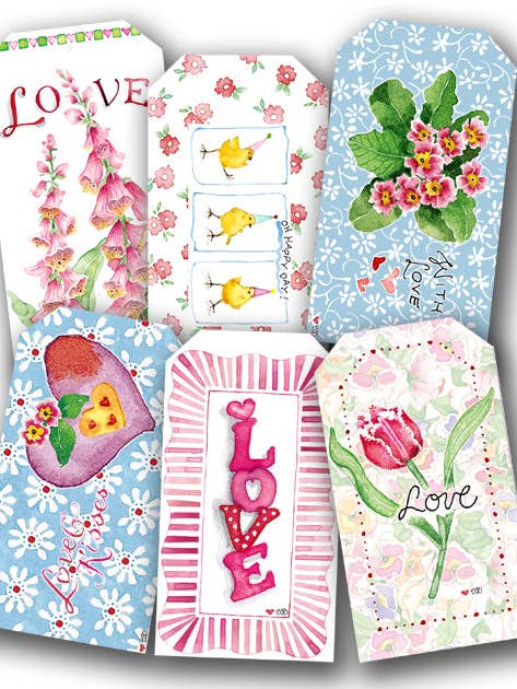 Alla hjärtans presentetiketter för wholesale av Susan Branch Studios