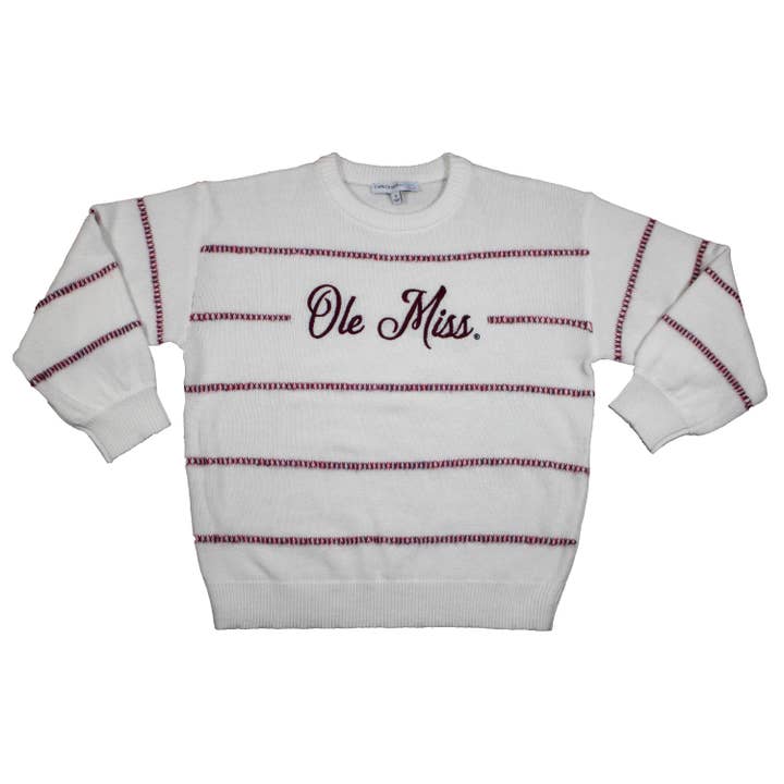 Kickoff Couture - Wholesale Knit Sweater - Women's - Threaded Script Sweater- Collegiate Licensed11