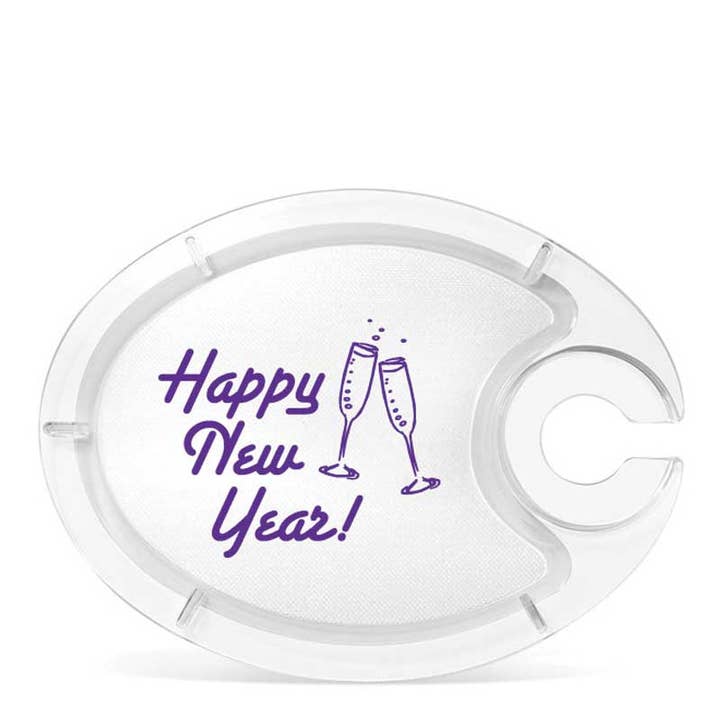 Happy New Year Buffet Plate Oval #75-080 - Pack of 6 for wholesale by IWA Wine Accessories