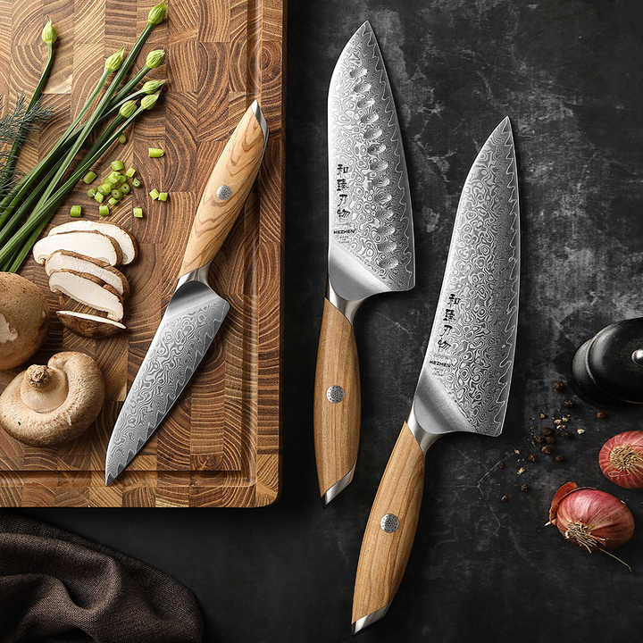 X01 3-delars knivset (kock-, santoku- och allkniv) för wholesale av Xinzuo