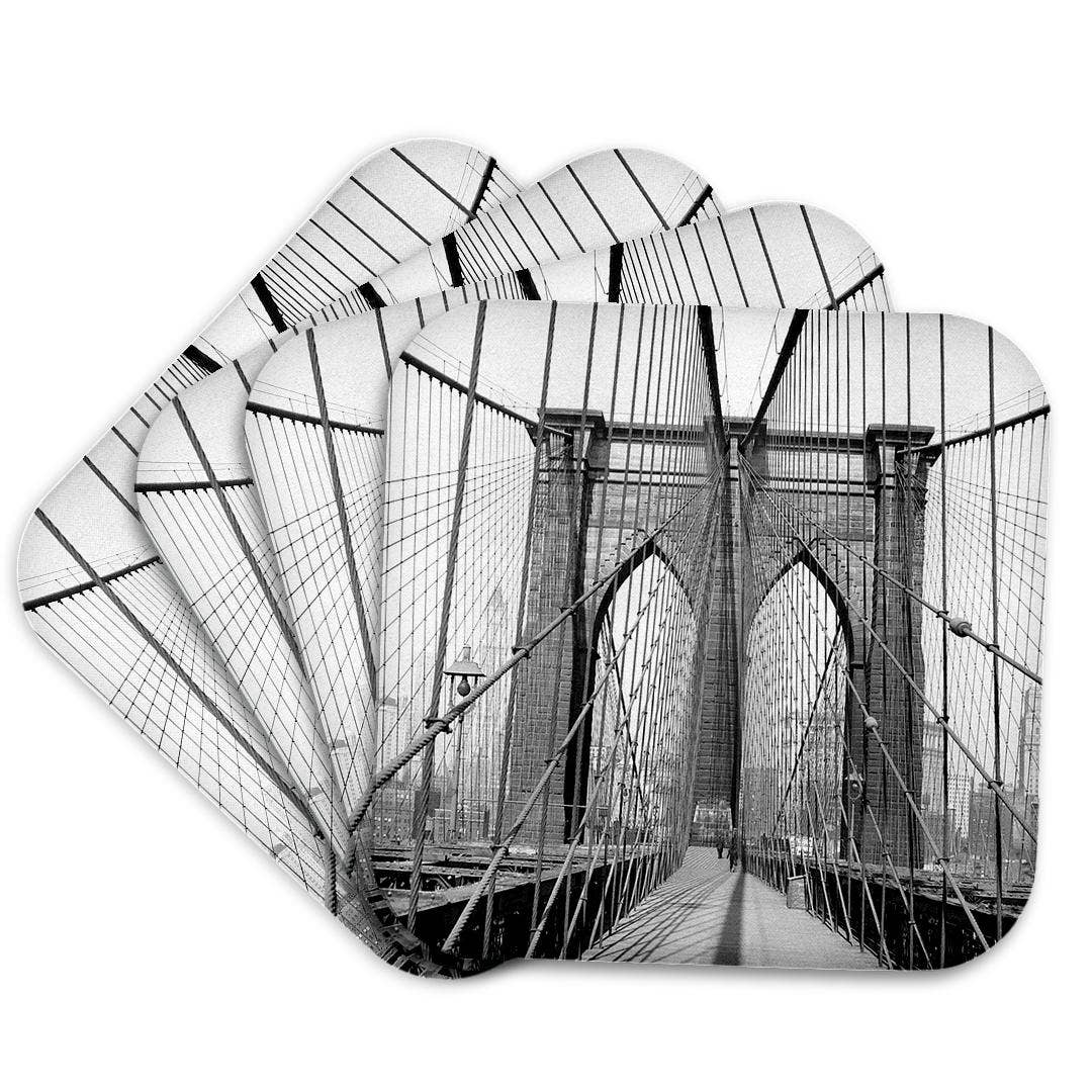 3dRose - Wholesale Coasters - 3dRose, Brooklyn Bridge, 1948, New York , Coaster7