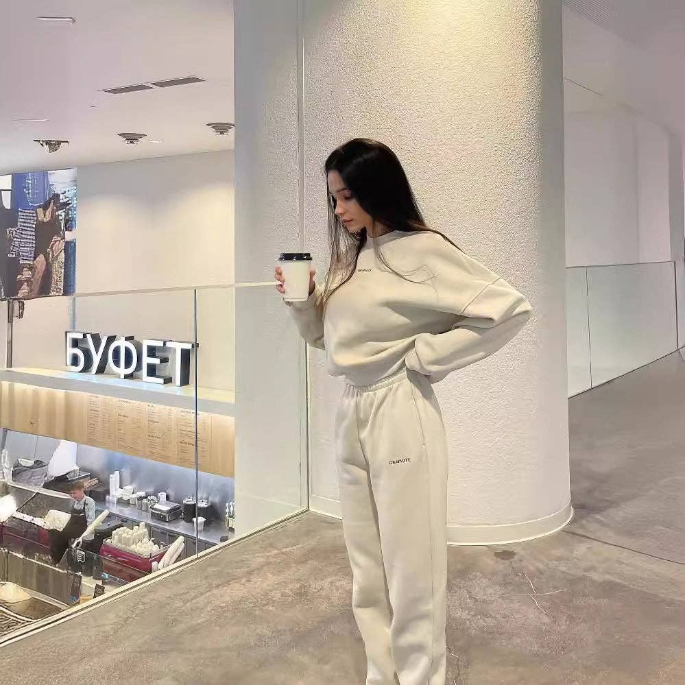 Marayn - Wholesale Lounge Set - Women's - Chic 2025 Spring Casual TwoPiece Sweatshirt Set35