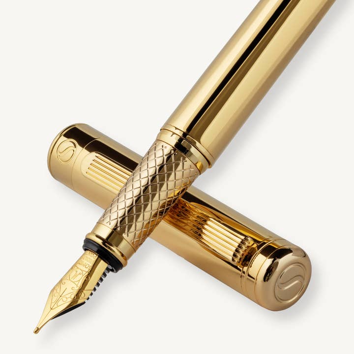 Classic Gold Fountain Pen - Fine Nib for wholesale by Scriveiner