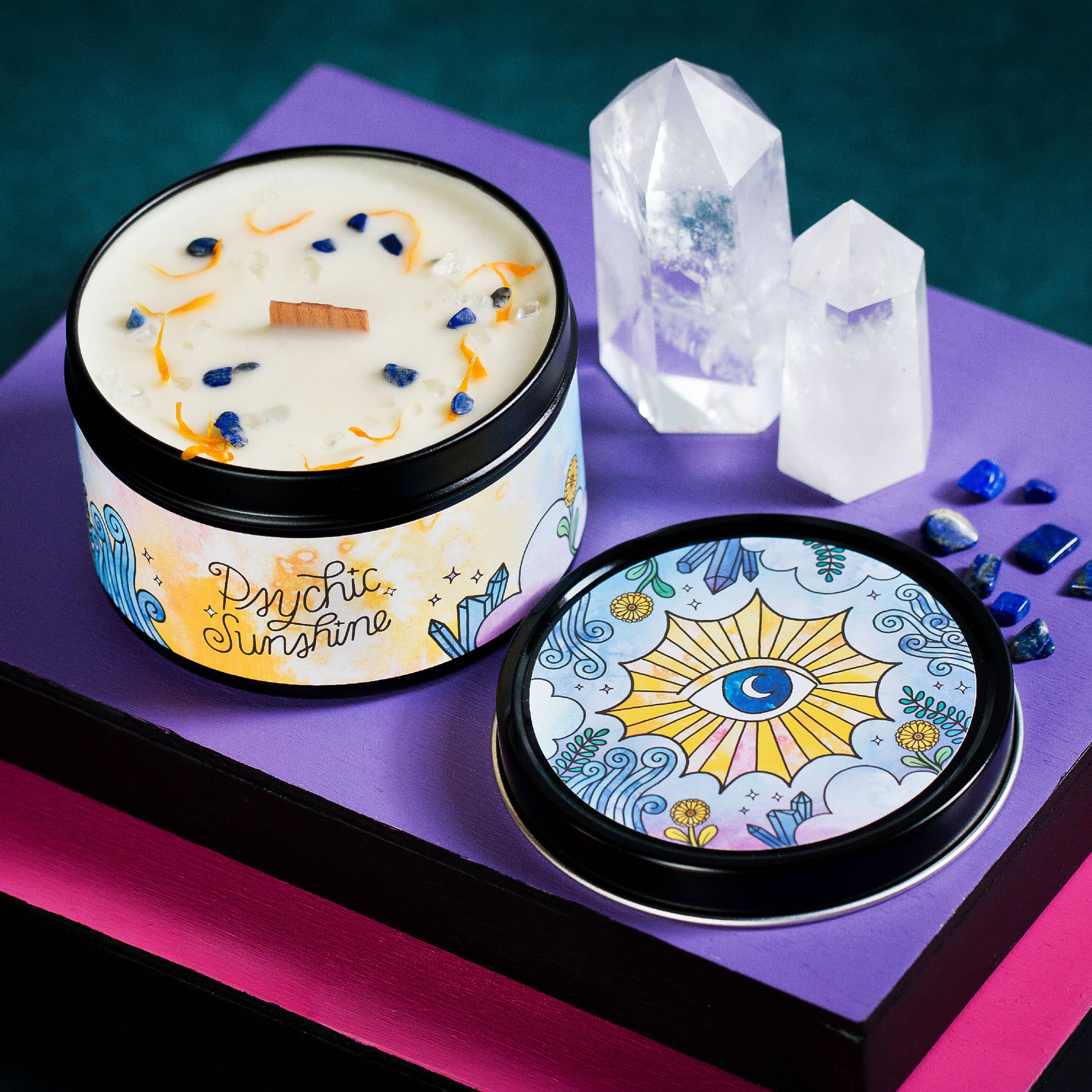 Rachel Beyer - Wholesale Travel Candles - Psychic Sunshine Magic Aromatherapy Candle - Citrus & Cedar5