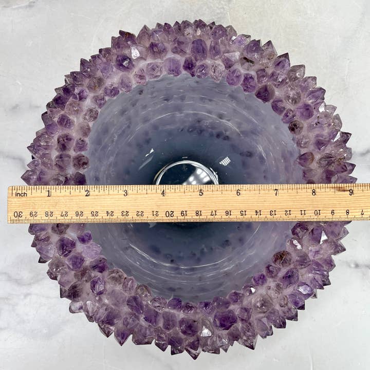 Rock Paradise - Wholesale Decorative Plate/Dish/Bowl - Amethyst Crystal Point Bowl - Handmade - Home Decor4