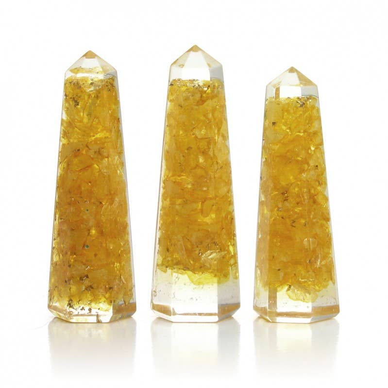 UniArt – wholesale Andlig sten/kristall – Orgonit spets med naturliga stenar, 6,5 cm hög2