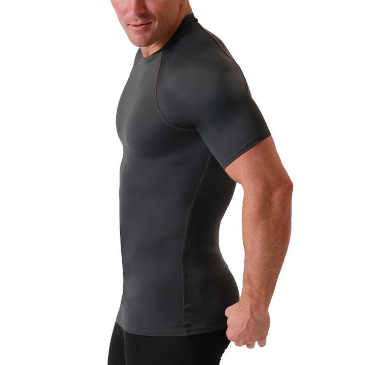 InstantFigure - Wholesale Athletic top – men's - Insta Slim I.S.Pro USA Medium compression Short Raglan Sleeve Crew Neck - 2MAT01916