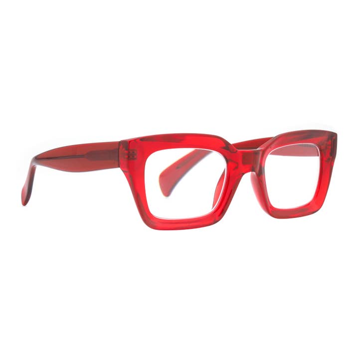 Ryan Simkhai Eyeshop - Vendita all'ingrosso Occhiali da vista - Donna - LORENA | Rosso trasparente | Luce blu progressiva