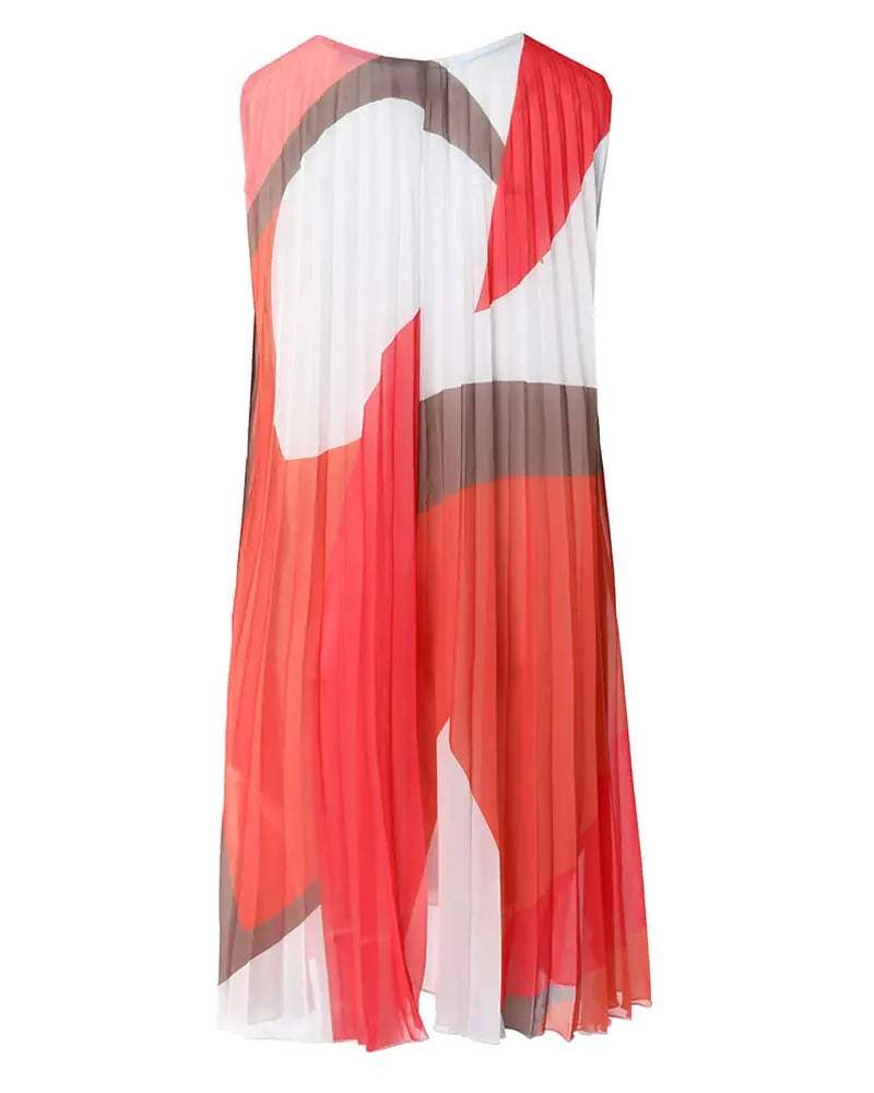 MULTICOLOR colorblock chiffon pleated flowy swing dress for wholesale on Faire5