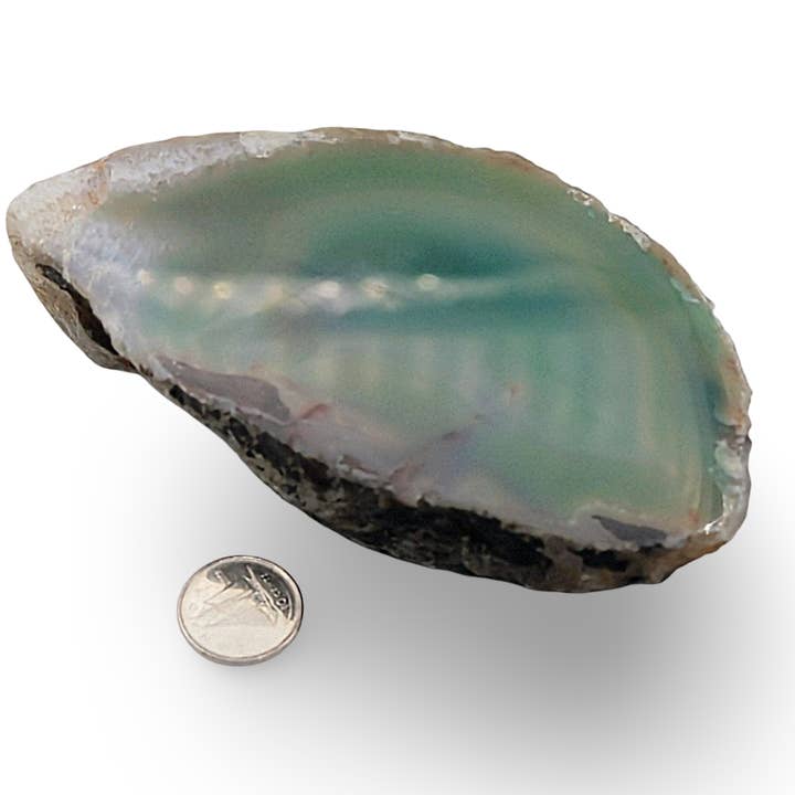 Arômes & Évasions - Wholesale Spiritual stone/crystal - Stone - Green Agate Slice - 254g Specimen2