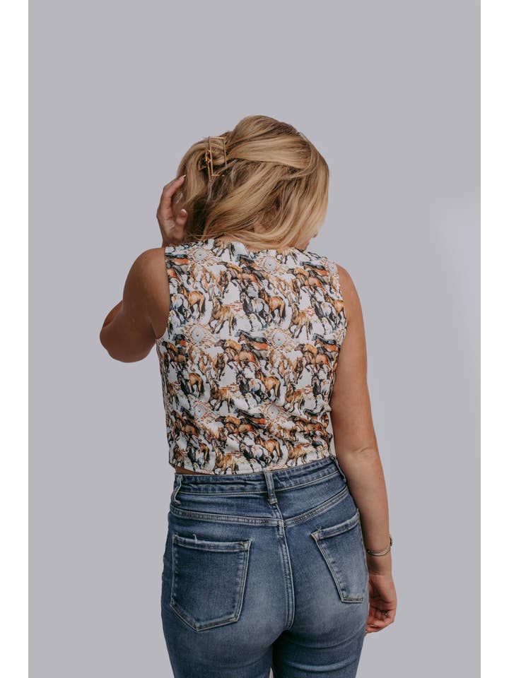 MK601 Buckaroo Front Tie Vest for wholesale on Faire2