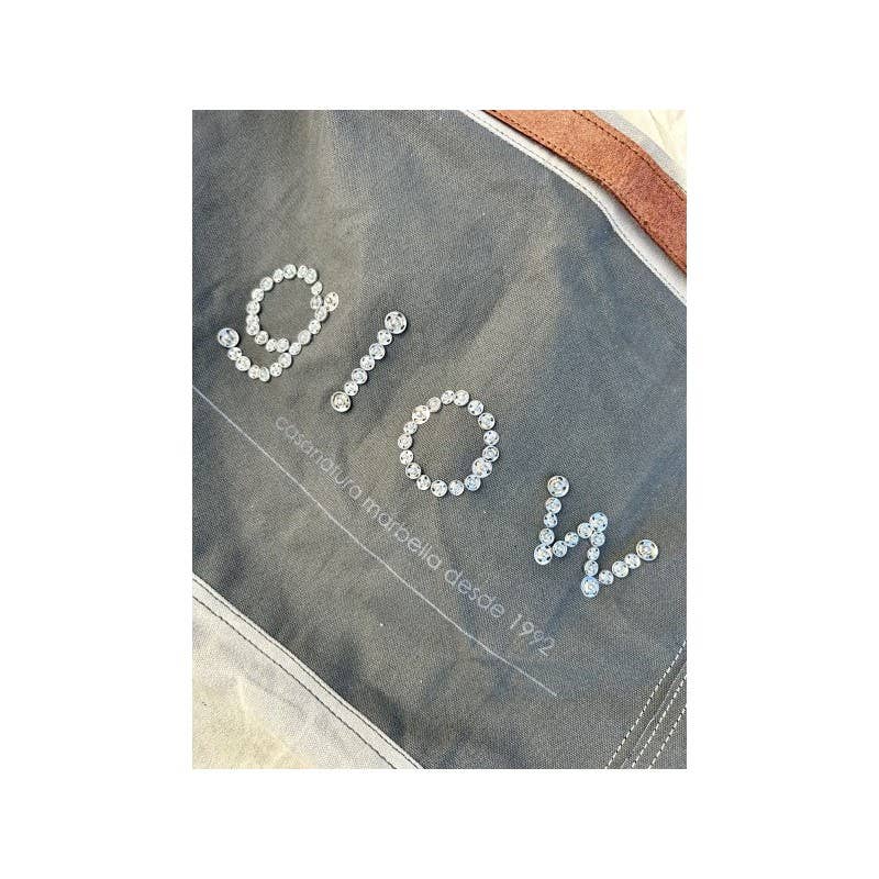 Casa Natura Design SL - Wholesale Beach Bag - Round Canvas Bag with Double Leather Handle and Zipper - PRESTON CHLOE1