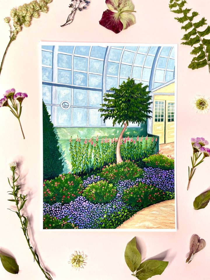 At the Conservatory Print for wholesale by Lilly Carr Art