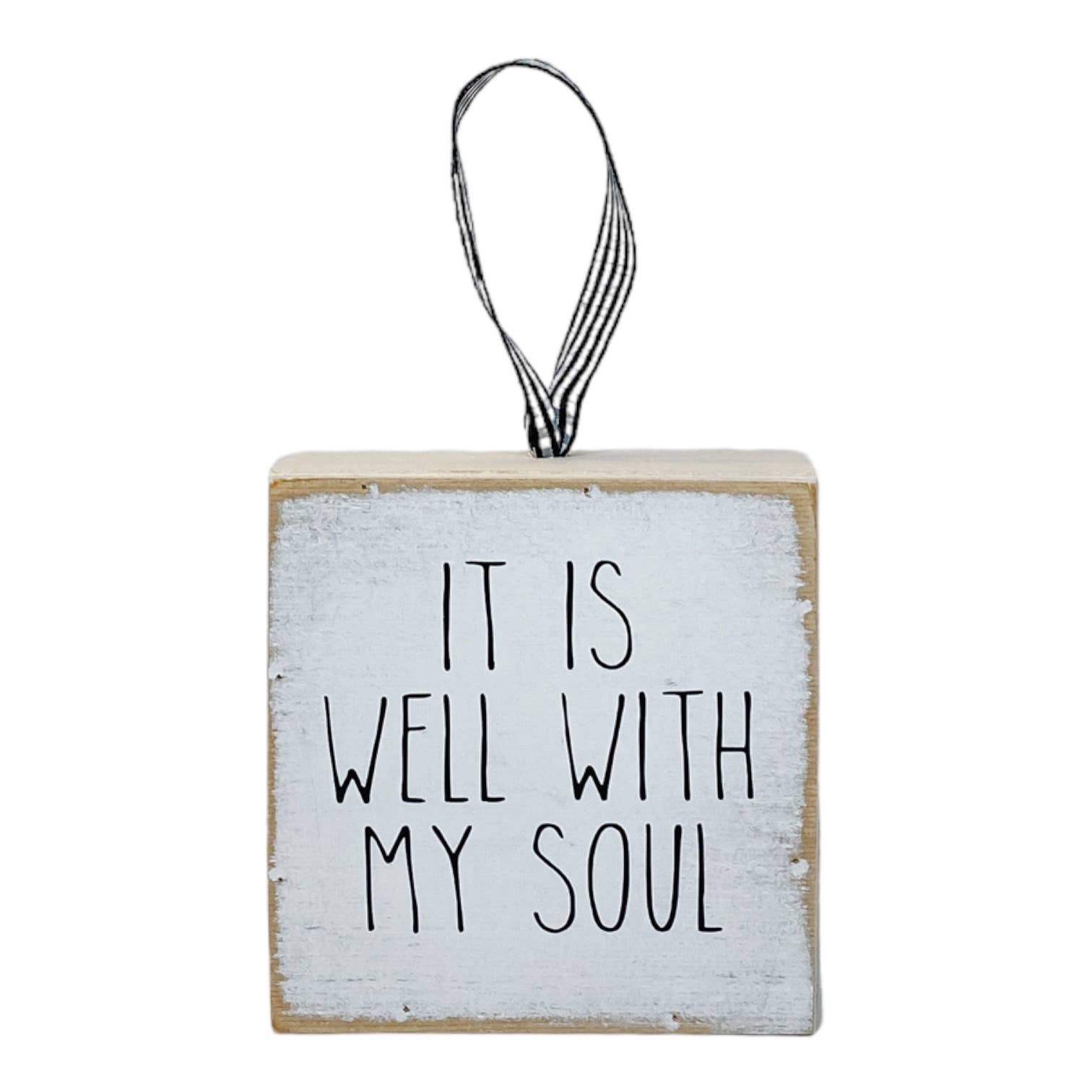 Joshua Jar - Wholesale Ornament Set - Farmhouse Block Christmas Ornament Set of Six4