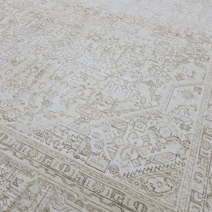 MesopotamiaRugs - Wholesale Area rug - Oversized Neutral Turkish Rug 9x12: Vintage Cream Beige Wool Area Rug3