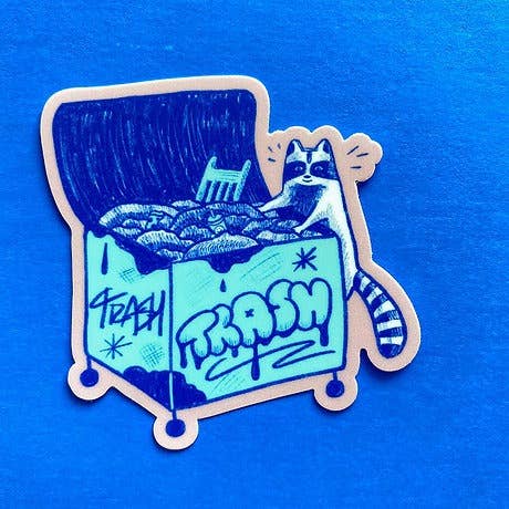 Allison Mckeen Art - Wholesale Sticker - sticker - treasure hunter raccoon