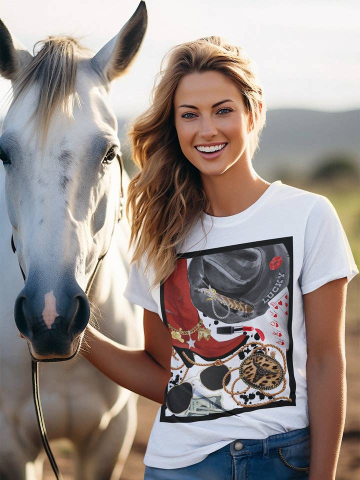 Lucky Lady Western T-shirt, Graphic Tee, Sweatshirt for wholesale by By Jodi LLC