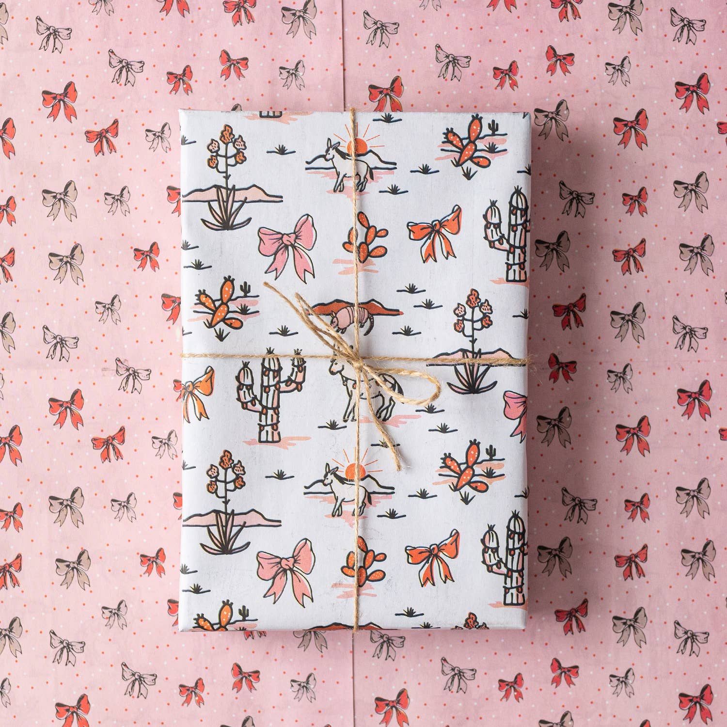 Antiquaria - Wholesale Flat Wrap - Holiday Desert Eco Gift Wrap, Pack of 3 Sheets1