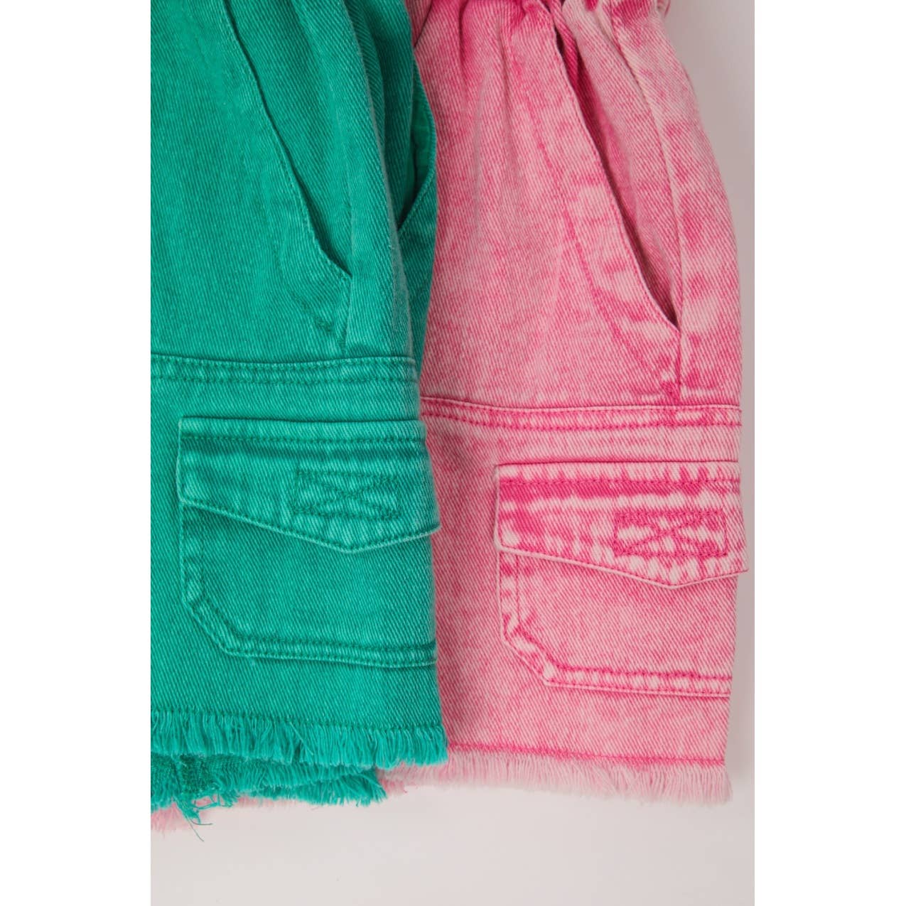 Apolline – wholesale Shorts – Women’s – Washed Cotton Twill Denim Cargo Shorts1