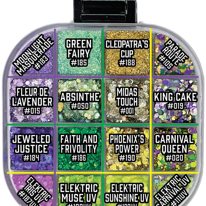 Elektra Cosmetics - Wholesale Body Glitter/Shimmer - Mardi Gras Magic Party Palette