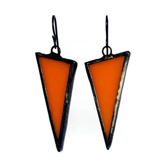 Driehoekige oorbellen in lood - Small-Clemantine voor wholesale door Citybitz