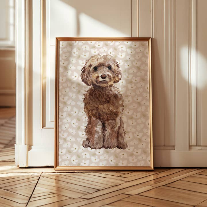 Art mural de chien Cockapoo pour la vente par Paperly Creative Co