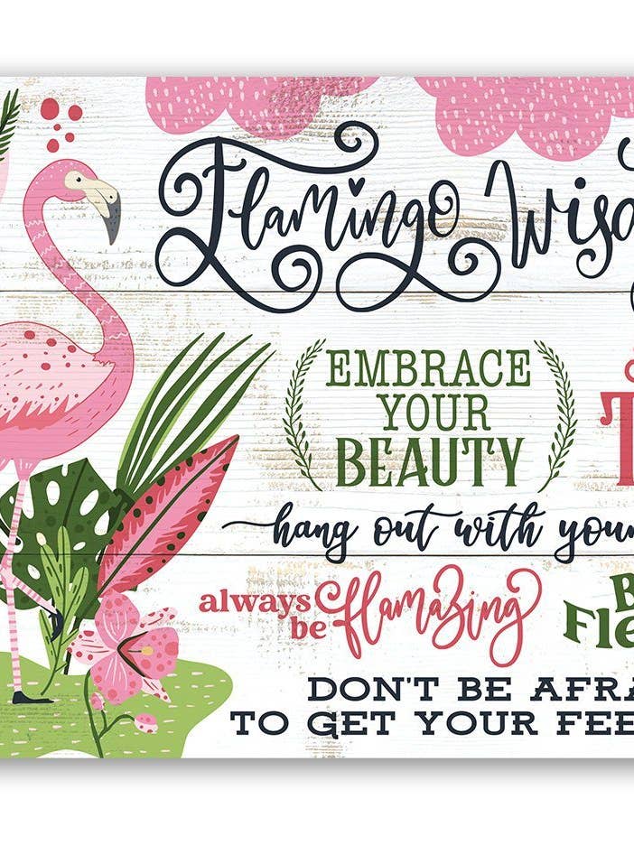 Flamingo Wisdom - Metal Sign for wholesale by Lone Star Art Metal Signs