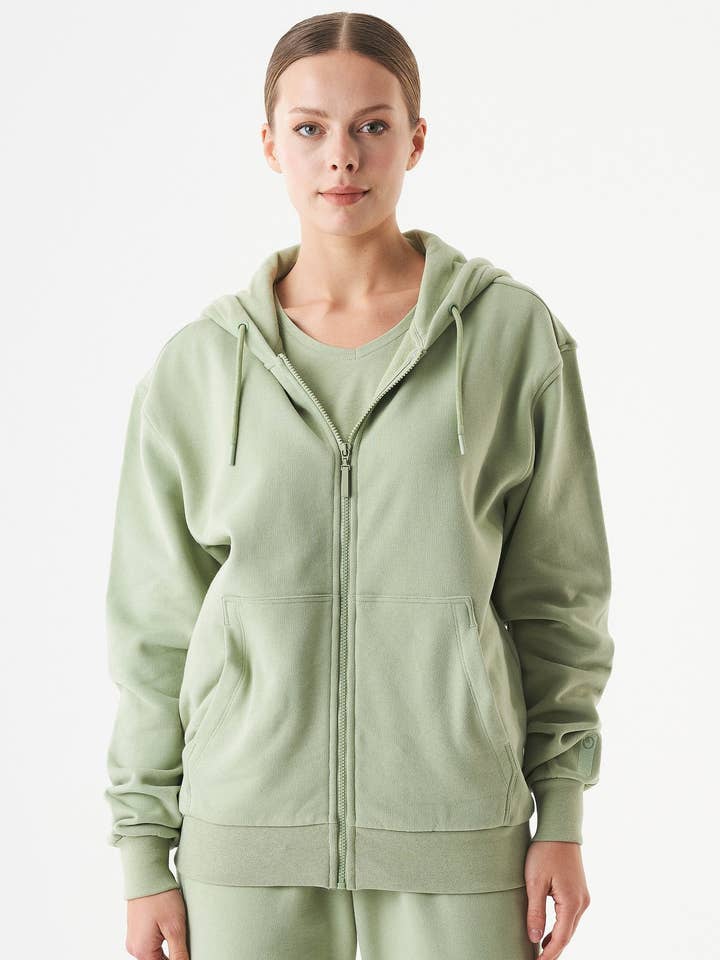 JUNDA- Casaco de Moletom Unissex Soft Touch de Algodão Bio-Algodão por atacado de ORGANICATION