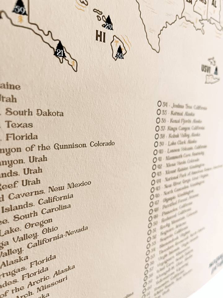 Sequoia Project - Wholesale Poster - National Park Checklist4