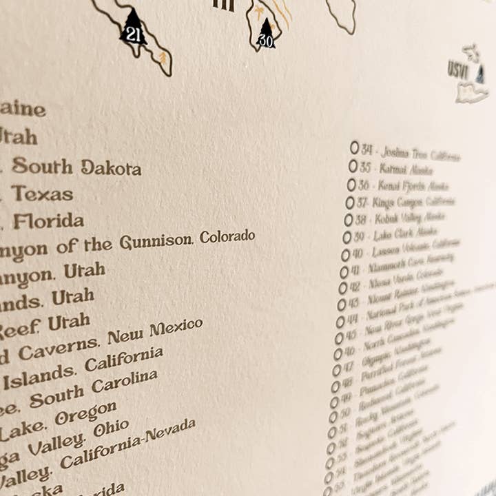 Sequoia Project - Wholesale Poster - National Park Checklist4