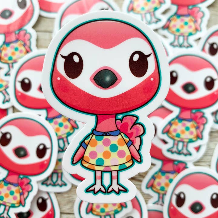 Flora Animal Crossing Vinyl Sticker/Nye horisonter/ACNH/Vandtæt for engroshandel hos Trash Goblin
