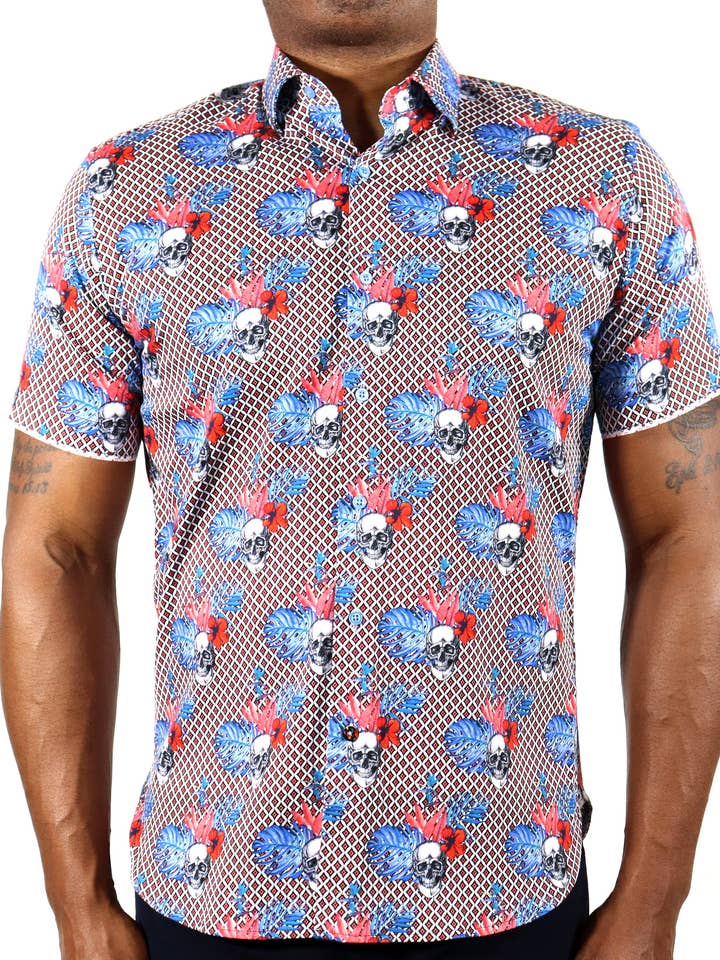 Diamanter med dödskallar och tropiska blommor för wholesale av Luchiano Visconti