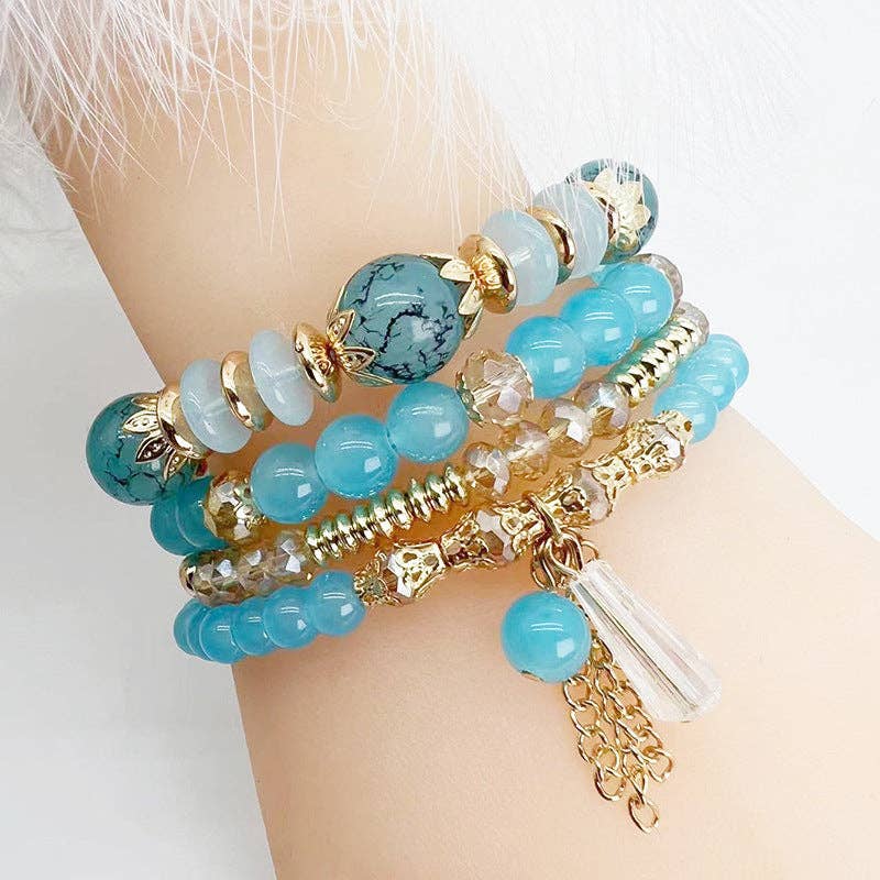 SALINA TRADING INC - Wholesale Beaded Bracelet - Boho Women Fashion Creative Crystal Beaded Bracelet2