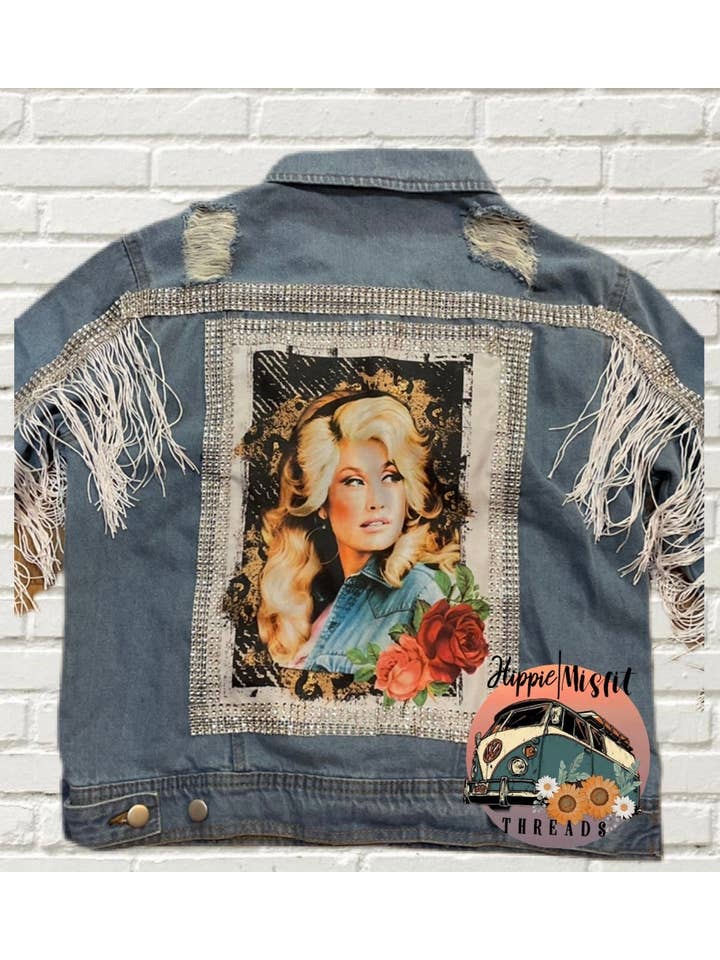 Hippie Misfit Threads - Wholesale Denim Jacket - Kids - Girls Custom Dolly Denim Jacket2