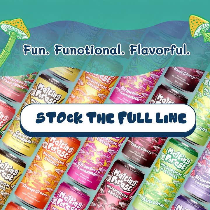 Melting Forest - Wholesale Sports/Energy Drink - Mushroom Energy Drink | Variety Pack | Adaptogen 9