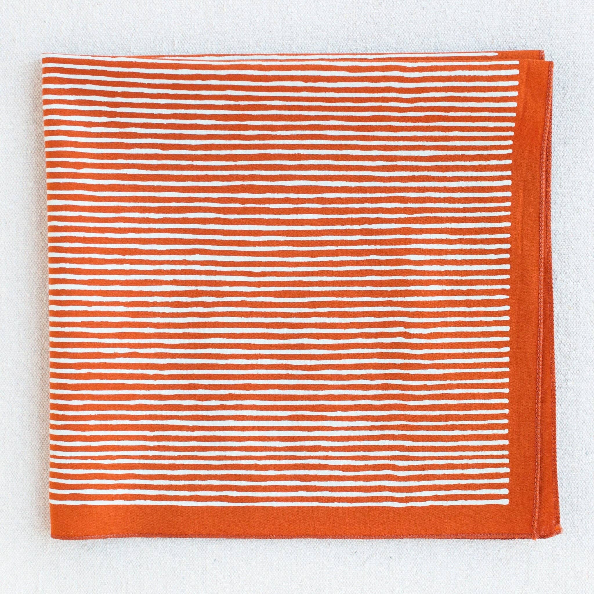Abracadana - Wholesale Bandana - Unisex - Striped Bandana- Marmalade Orange3