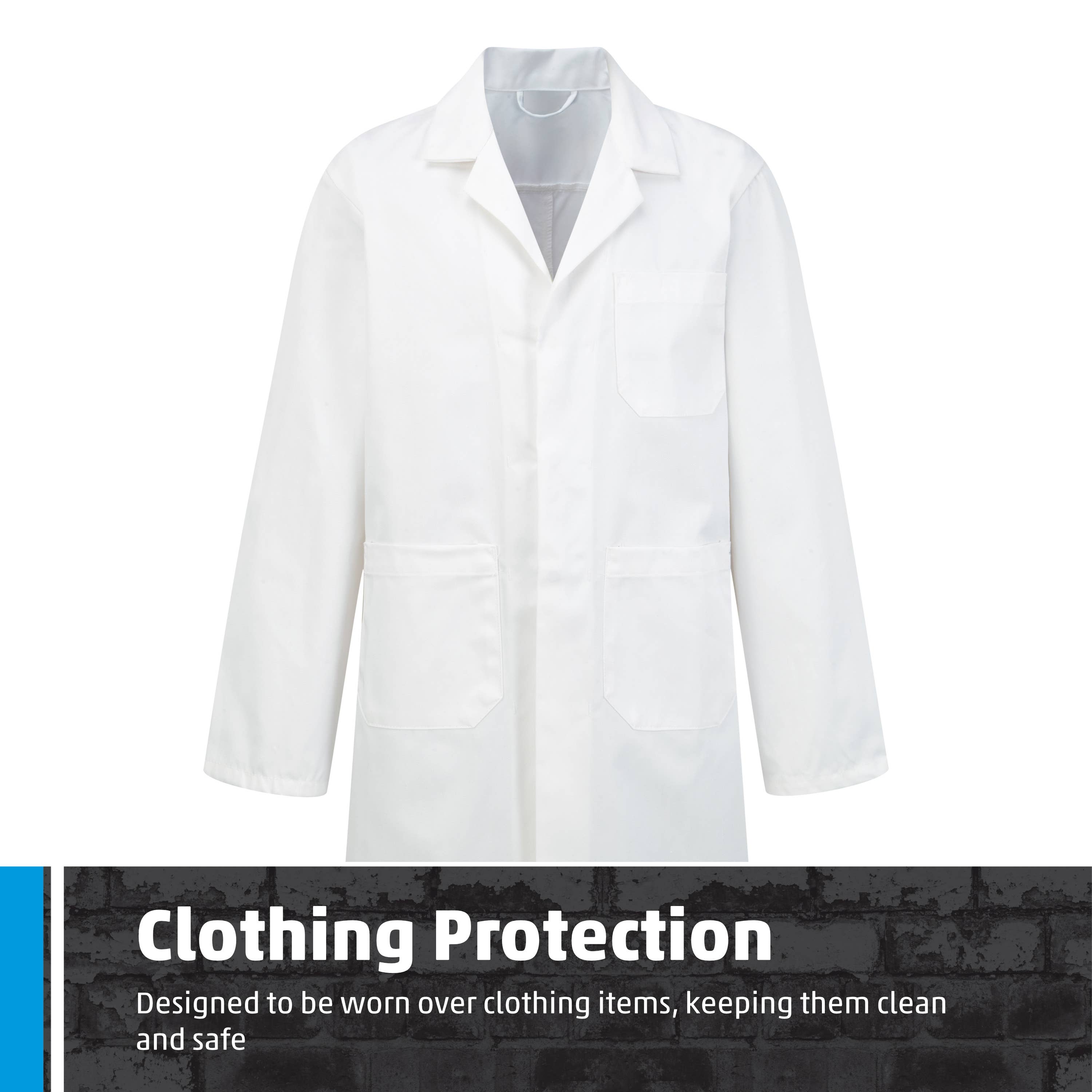 TuffStuff Workwear – wholesale Coat – Men′s – Fort Warehouse Coat, White Lab Coat, Unisex, 240gsm5