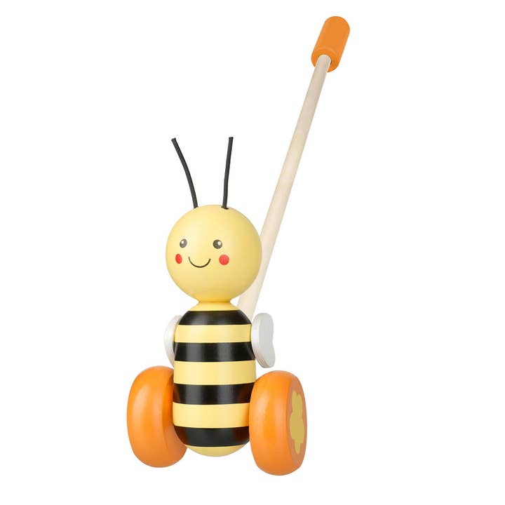 Push Along Wooden Honey Bee for wholesale by Orange Tree Toys