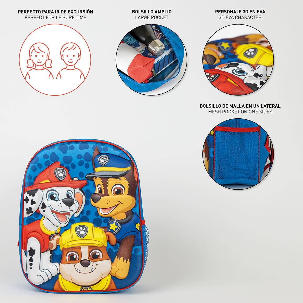 Mastoys, S.L. - Wholesale Backpack - Kids - PAW PATROL 3D CHILDREN'S BACKPACK - 21000050753