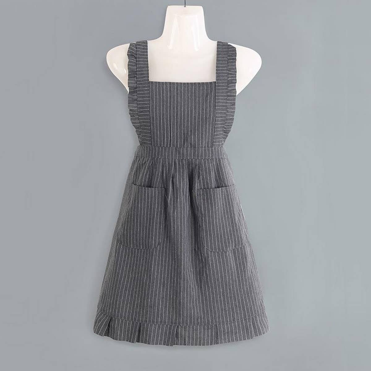 ACCITY - Wholesale Apron - CUTE BREATHABLE STRAP STRIPED PRINCESS APRON_CWMM20460