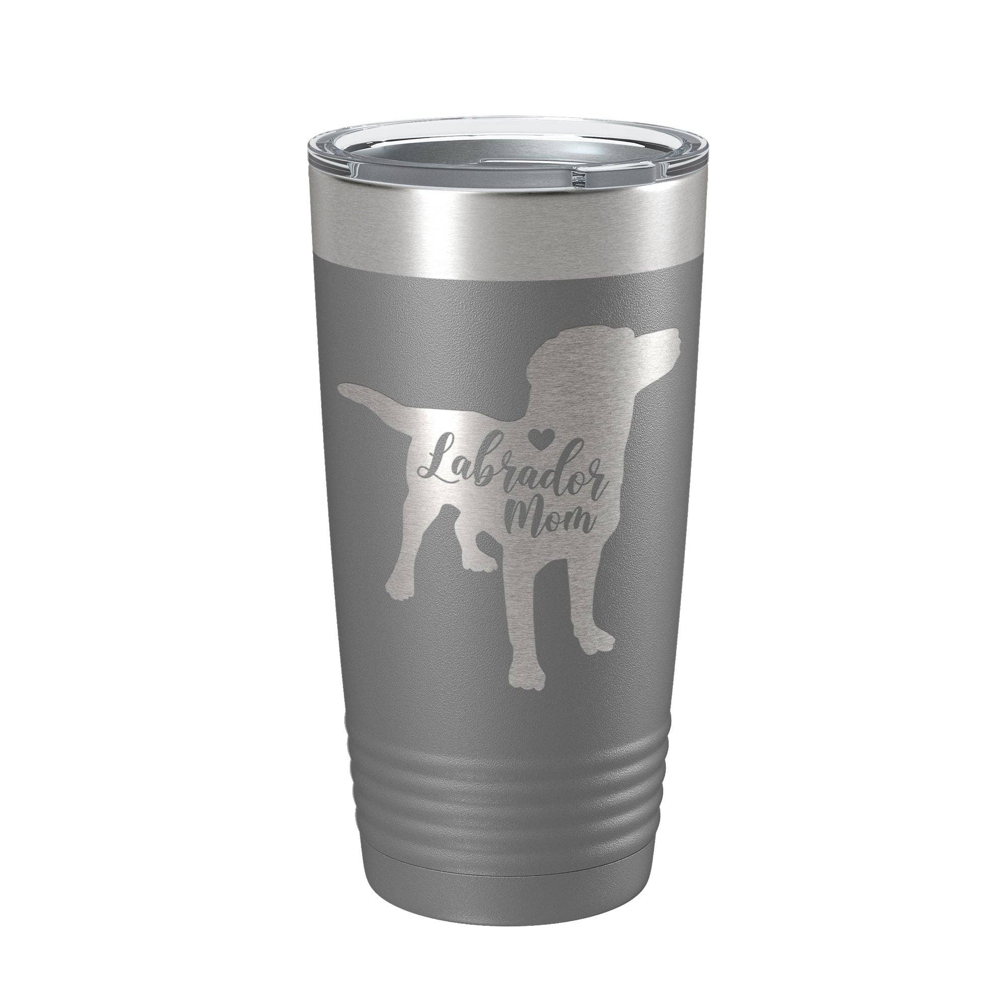 CarveBright - Vente Gourde/bouteille isotherme - Tasse de voyage Labrador Retriever Lab Mom Gumbler pour chien, cadeau, tasse à café isolée gravée au laser, 20 oz15