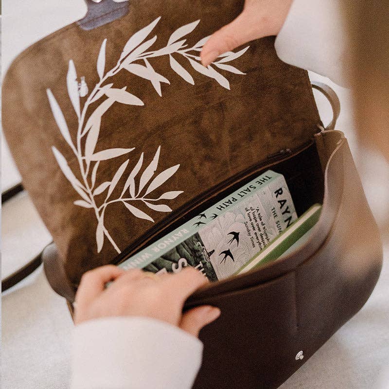 Keecie – wholesale Axelväska - Dam – Väska Little Fox i mörkbrunt slitet läder6