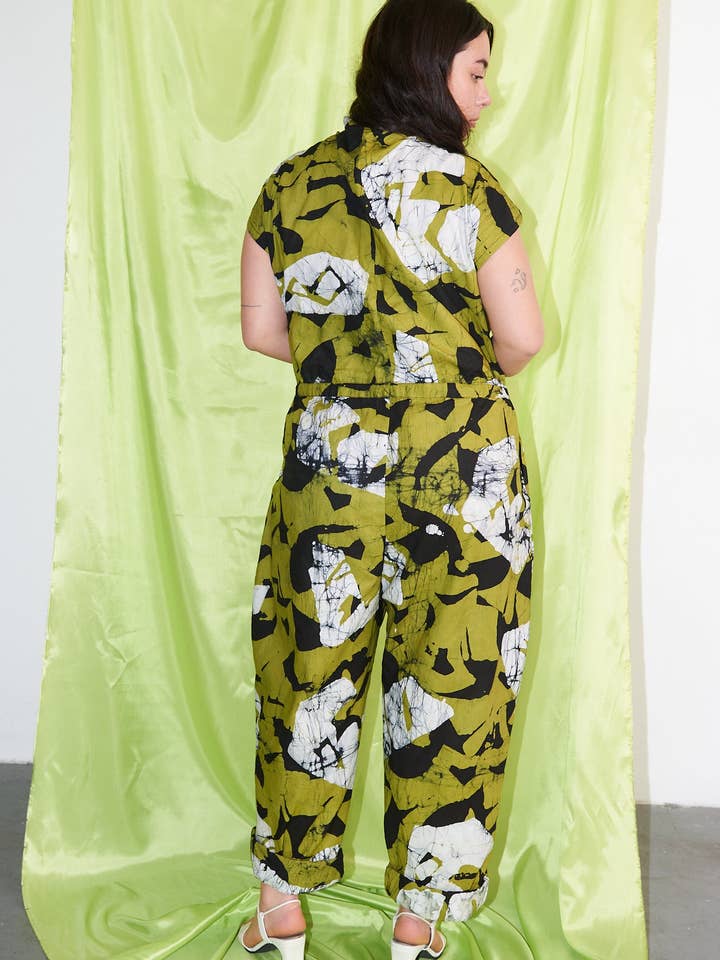 Accra Jumpsuit in Just Wild for wholesale by Osei-Duro